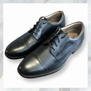 NWOT! Dockers Gordon Business Dress Shoes BLACK Faux Leather Men's Size 9.5 Wide